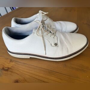 G/Fore mens pebble leather golf shoe white Size 12.5